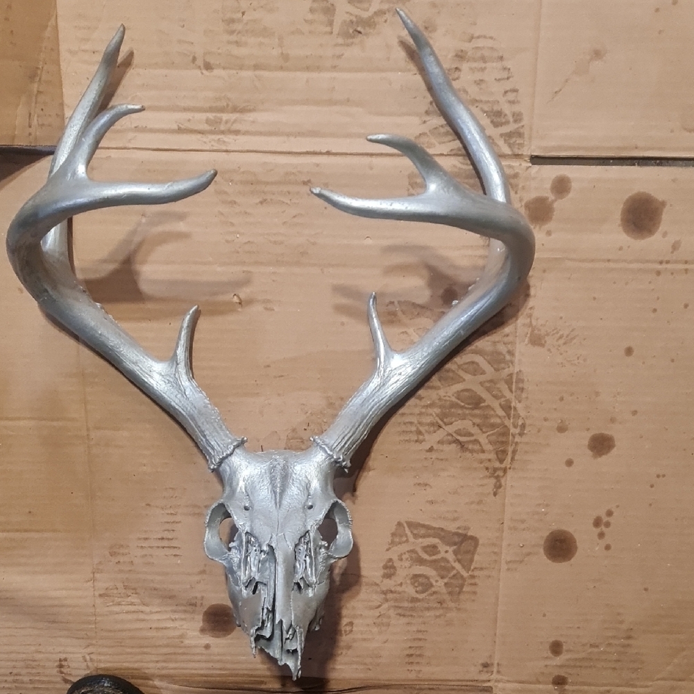 Silver Deer Antler Wall Decor